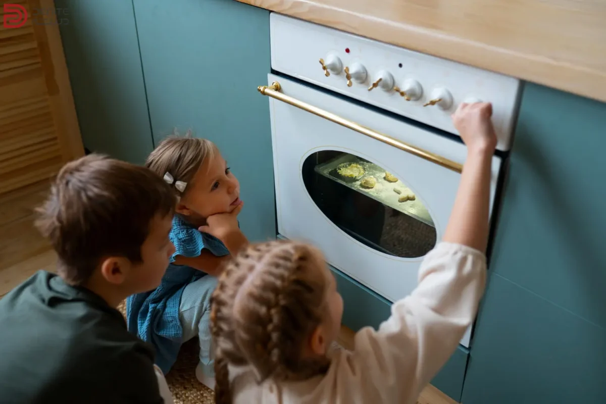 Photo of built-in oven in the kitchen- denite