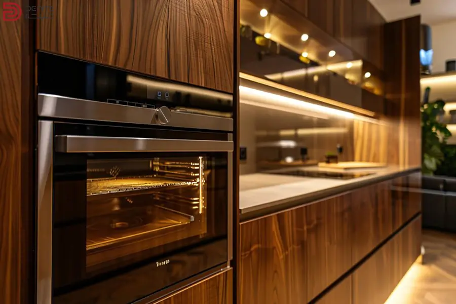 Photo of the built-in oven in the cabinet - denite2