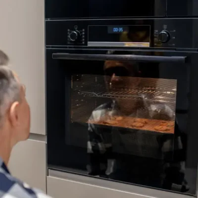 Photo of built-in oven in the kitchen--denite